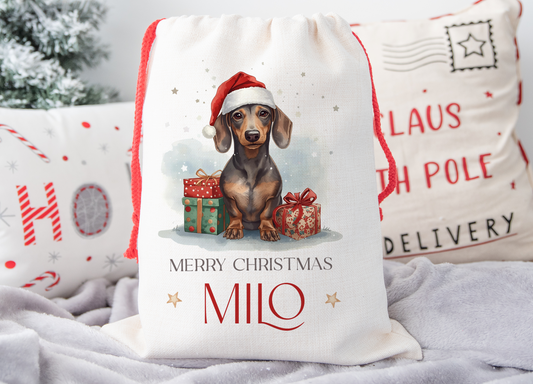Dachshund Christmas Sack
