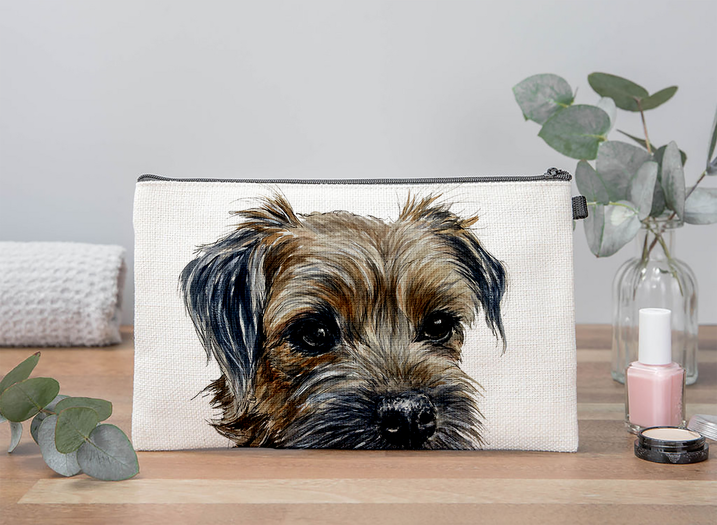 Border Terrier Makeup Bag