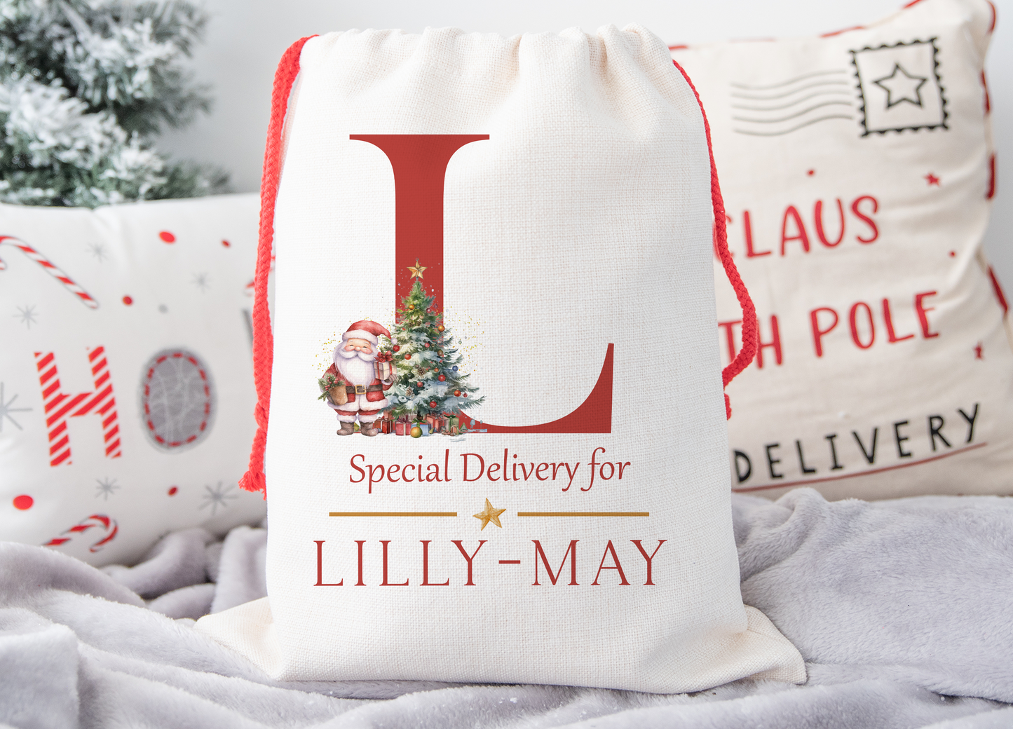 Personalised Santa Alphabet Christmas Sack