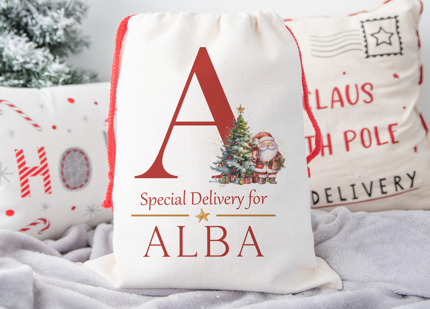 Personalised Santa Alphabet Christmas Sack