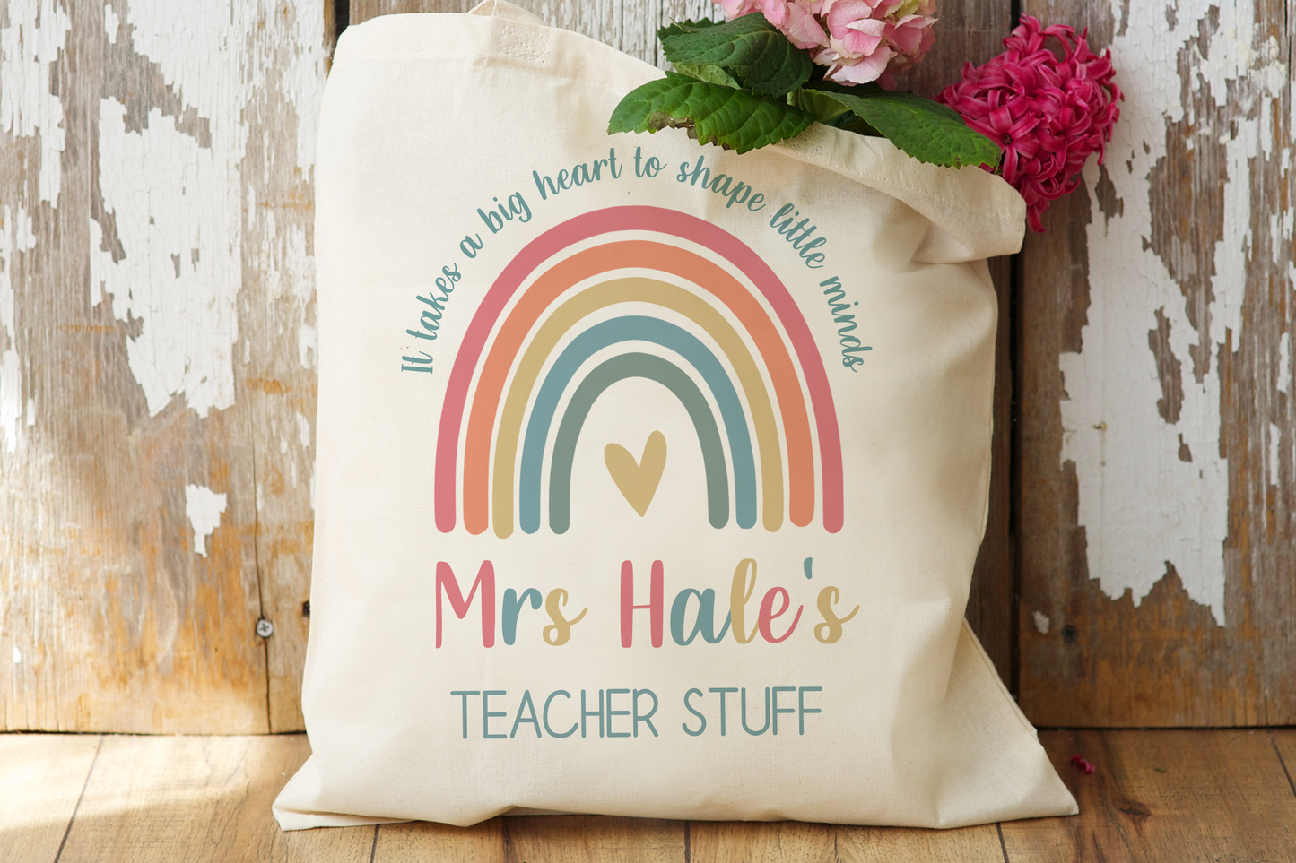 Big Heart Teacher Tote Bag