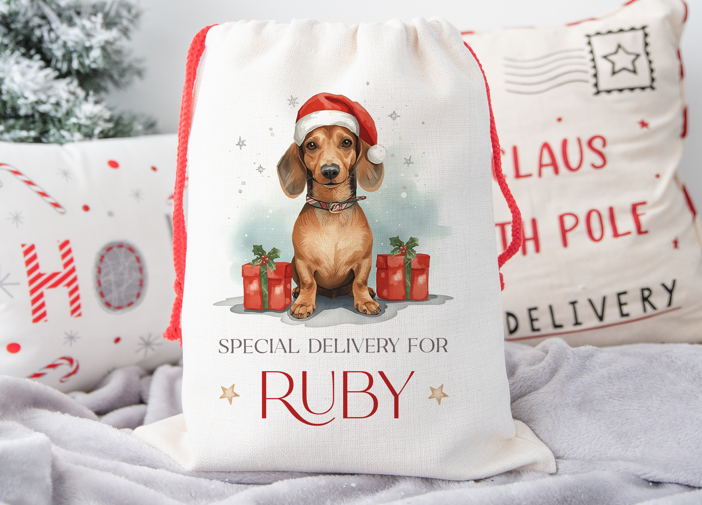 Dachshund Christmas Sack