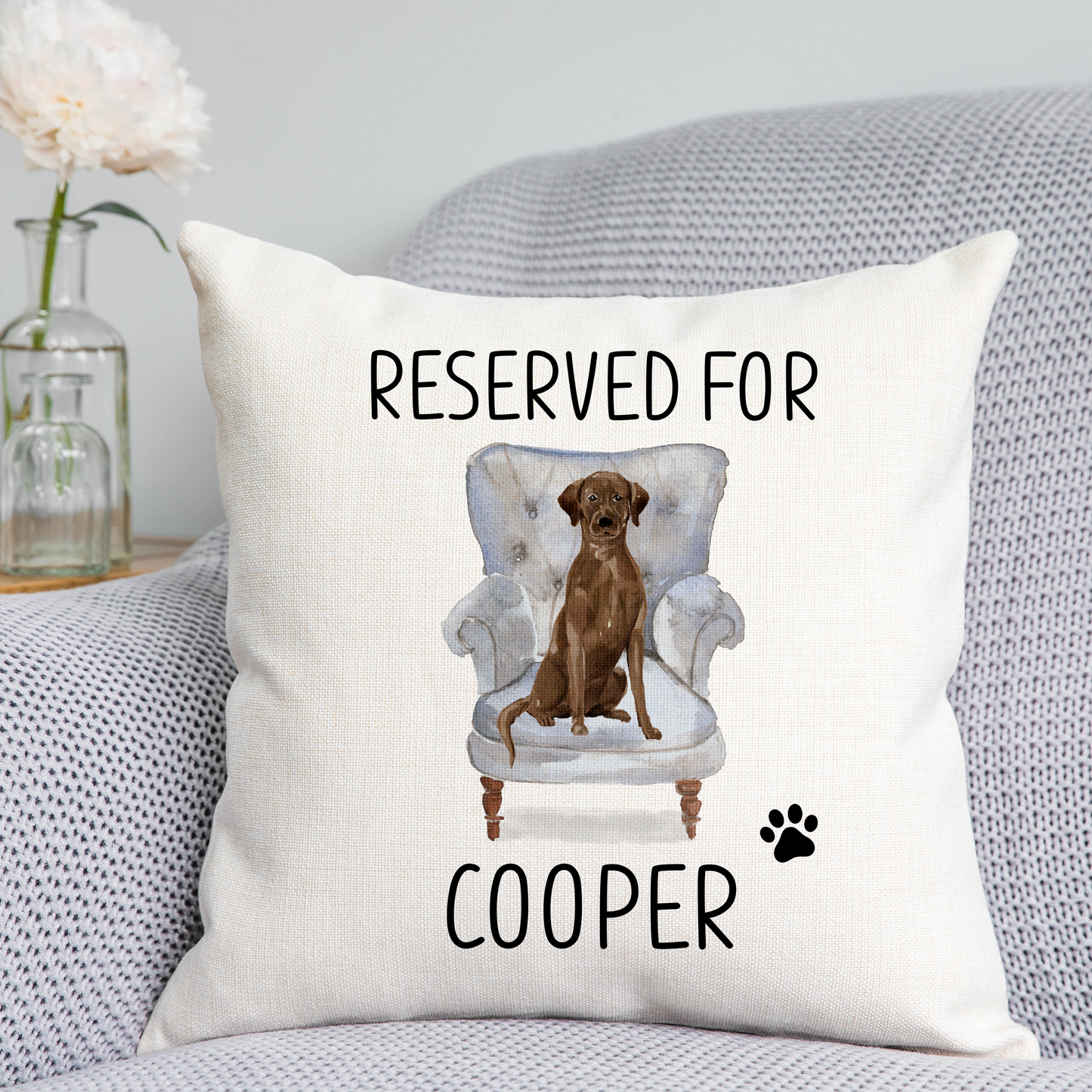 Labrador Reserved For Dog Cushion