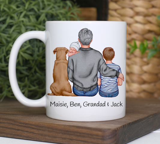 Customisable Grandad With Pet Option Mug