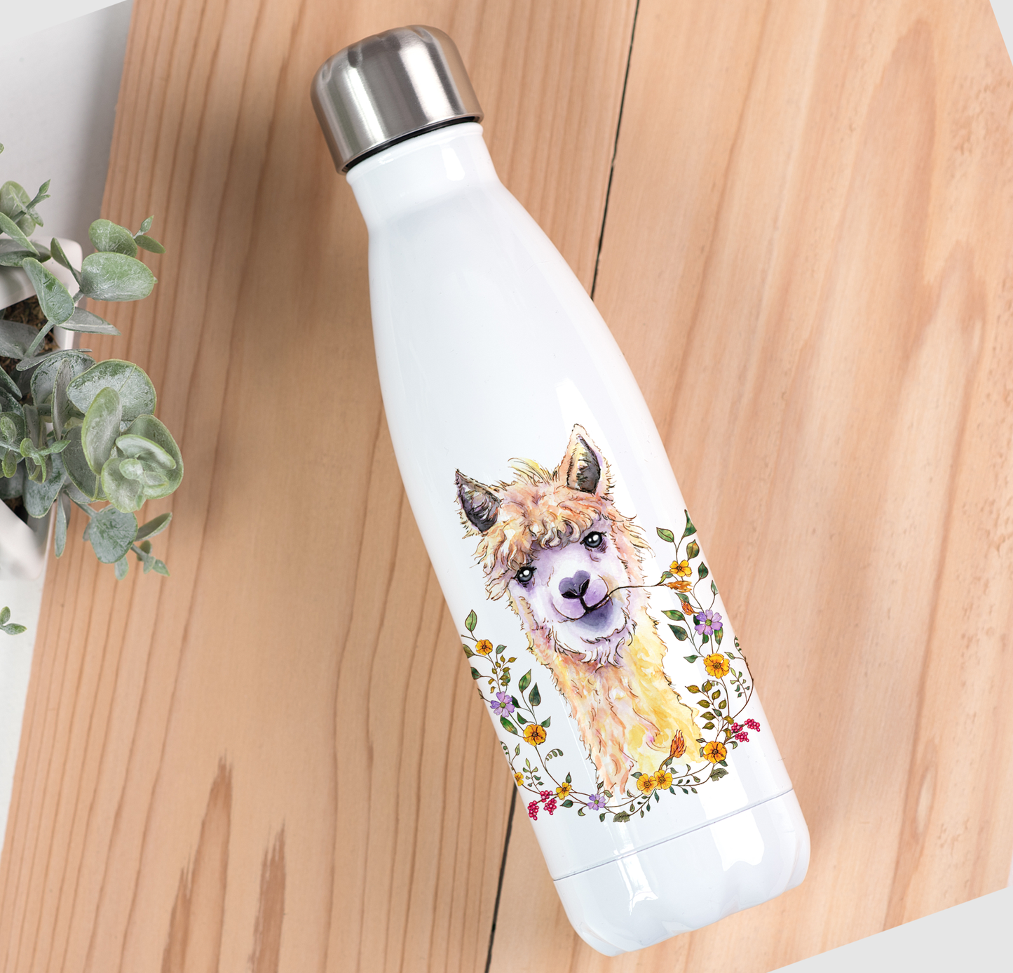 Floral Llama Drinks Bottle