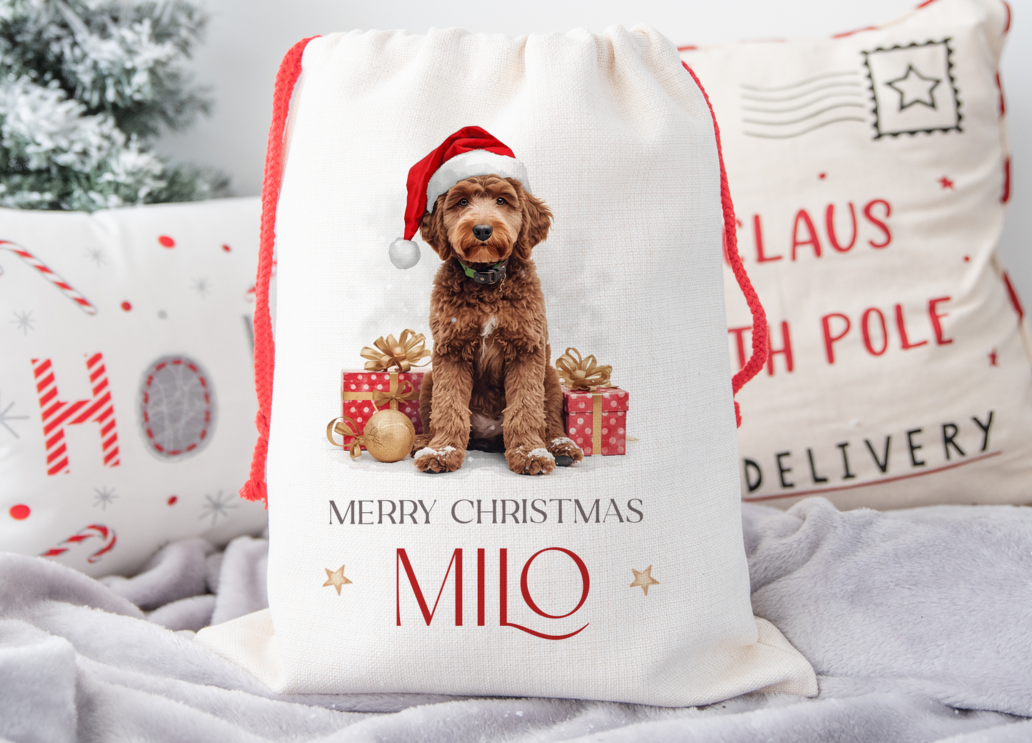 Labradoodle Christmas Sack