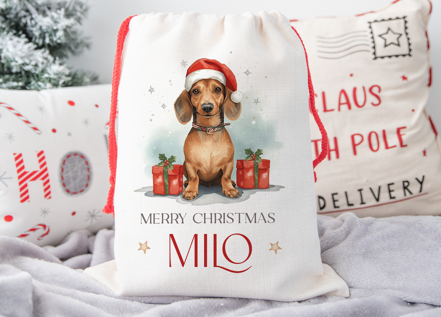 Dachshund Christmas Sack