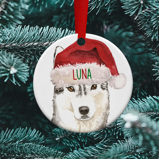 Husky Christmas Bauble