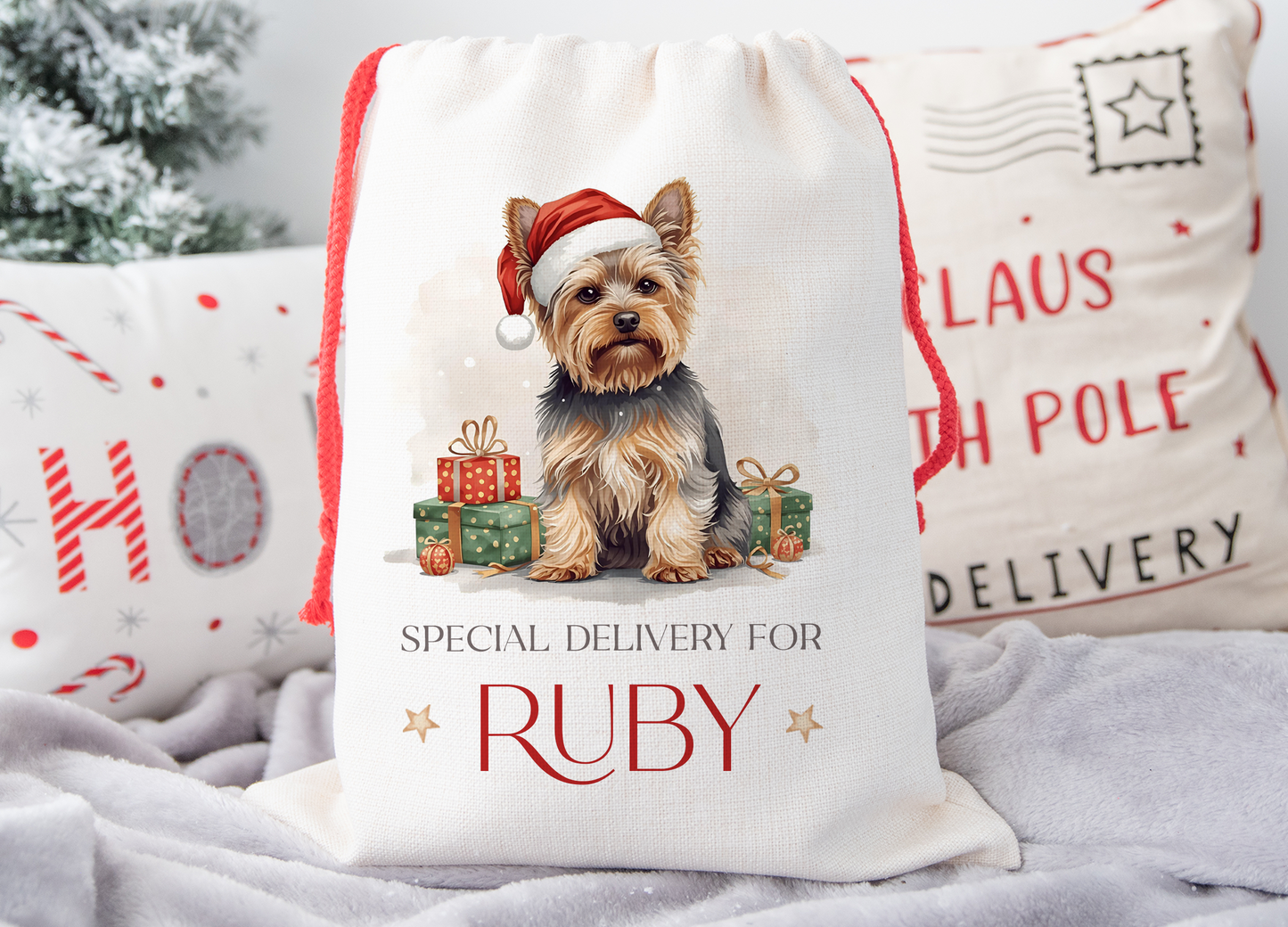 Yorkshire Terrier Christmas Sack