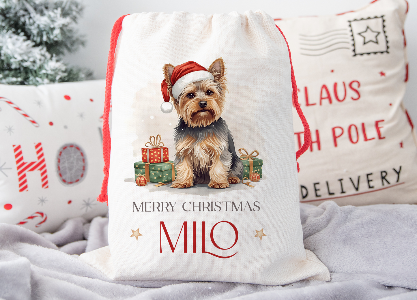Yorkshire Terrier Christmas Sack