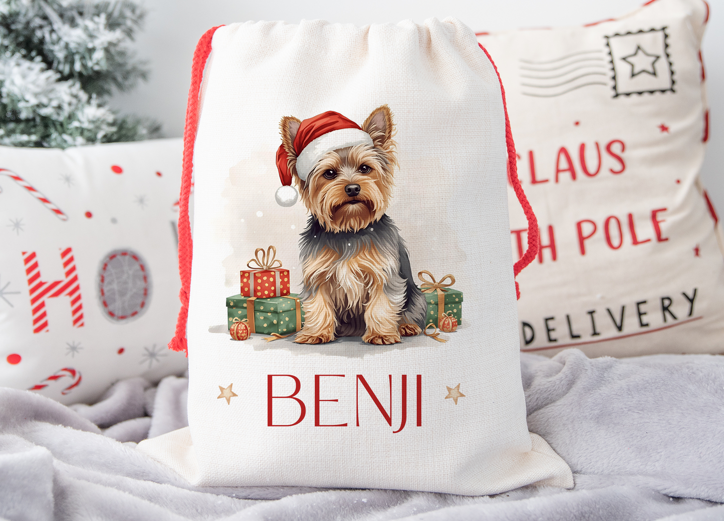 Yorkshire Terrier Christmas Sack
