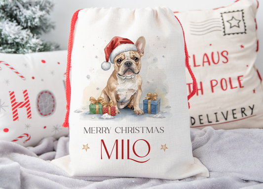 French Bulldog Christmas Sack