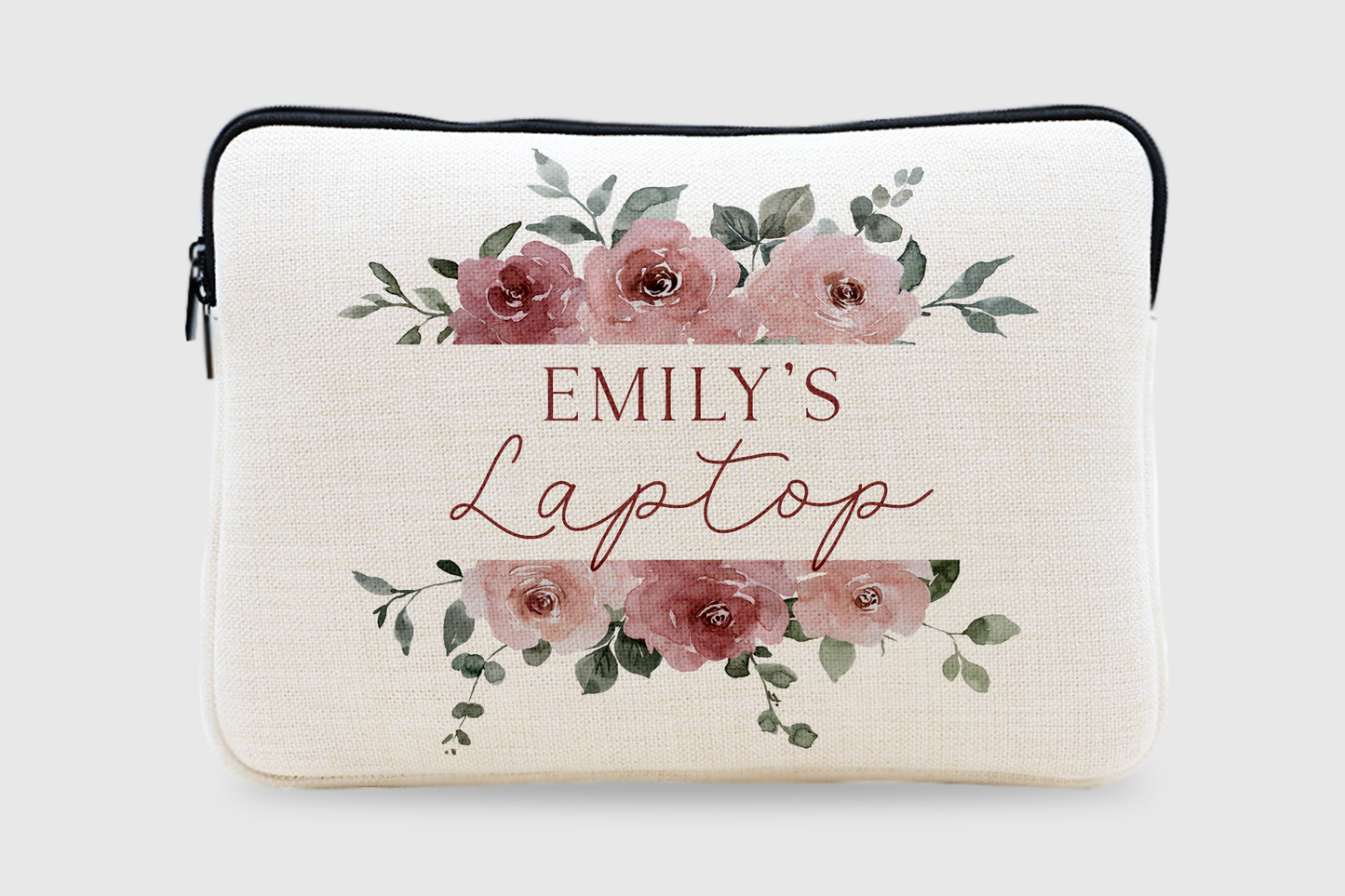 Floral Name Laptop Bag