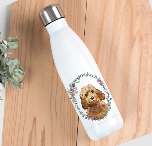 Floral Cockapoo Drinks Bottle