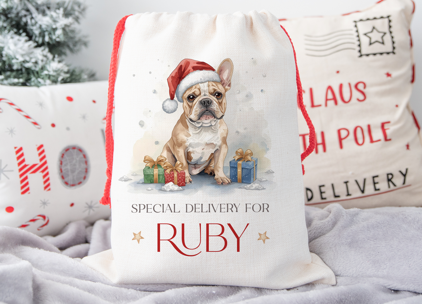 French Bulldog Christmas Sack