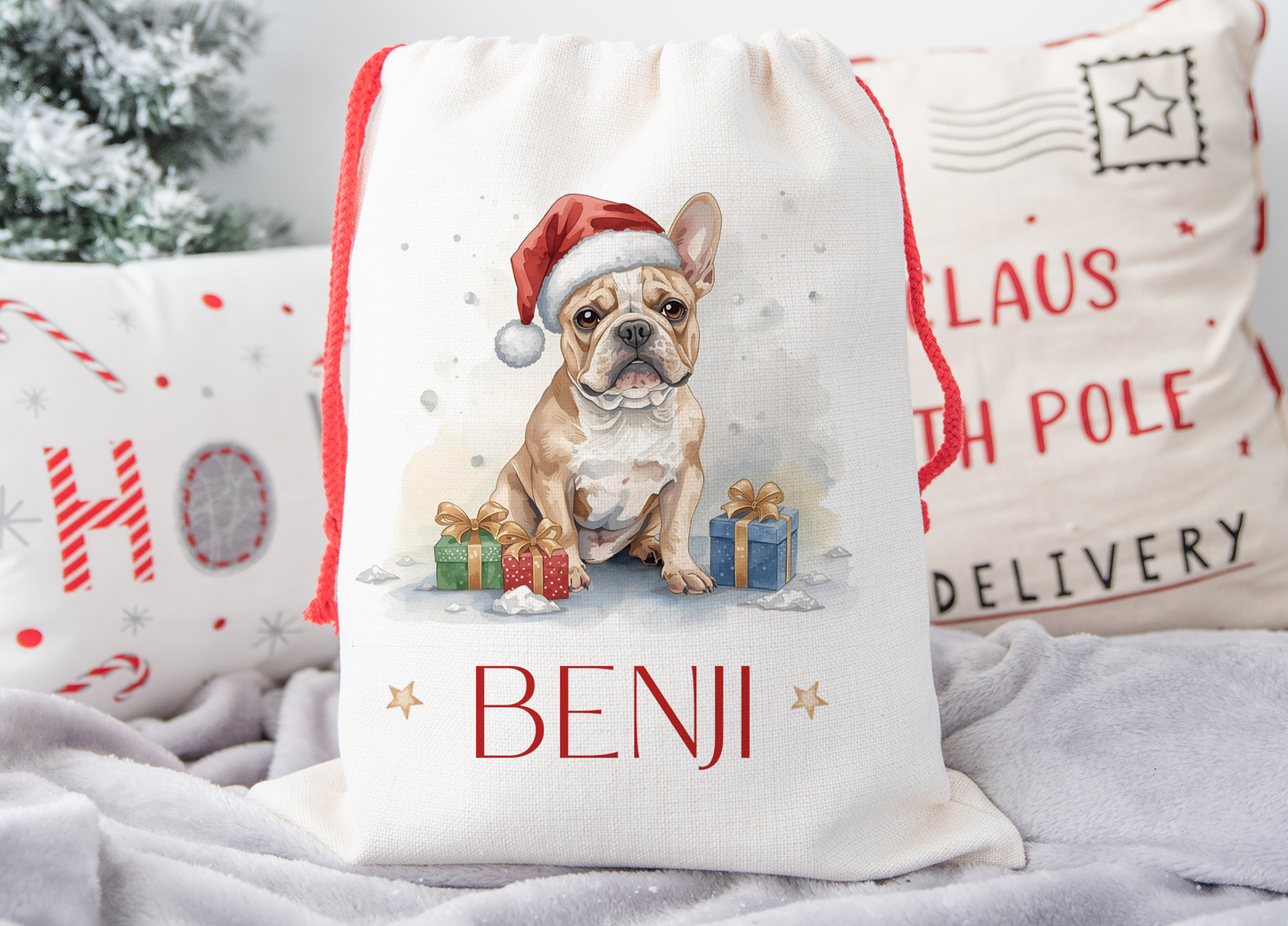 French Bulldog Christmas Sack