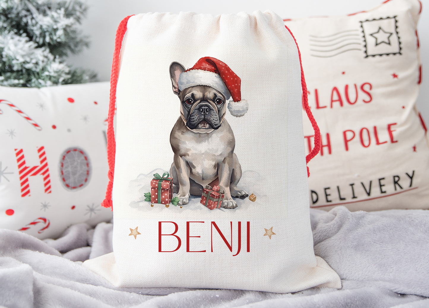 French Bulldog Christmas Sack