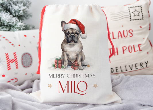 French Bulldog Christmas Sack