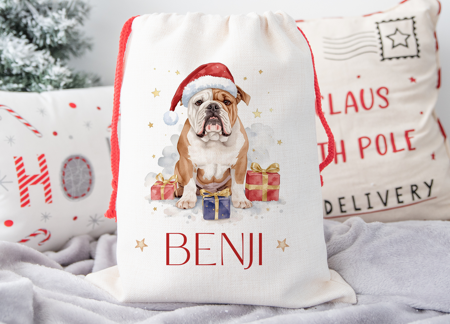 Bulldog Christmas Sack