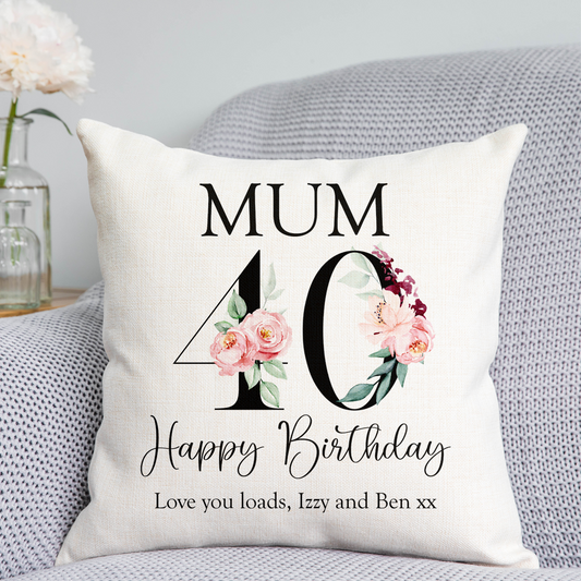 40th Birthday Cushion