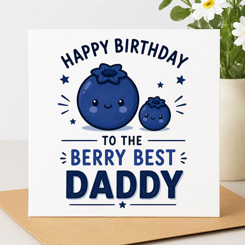 Berry Best Daddy Birthday Card