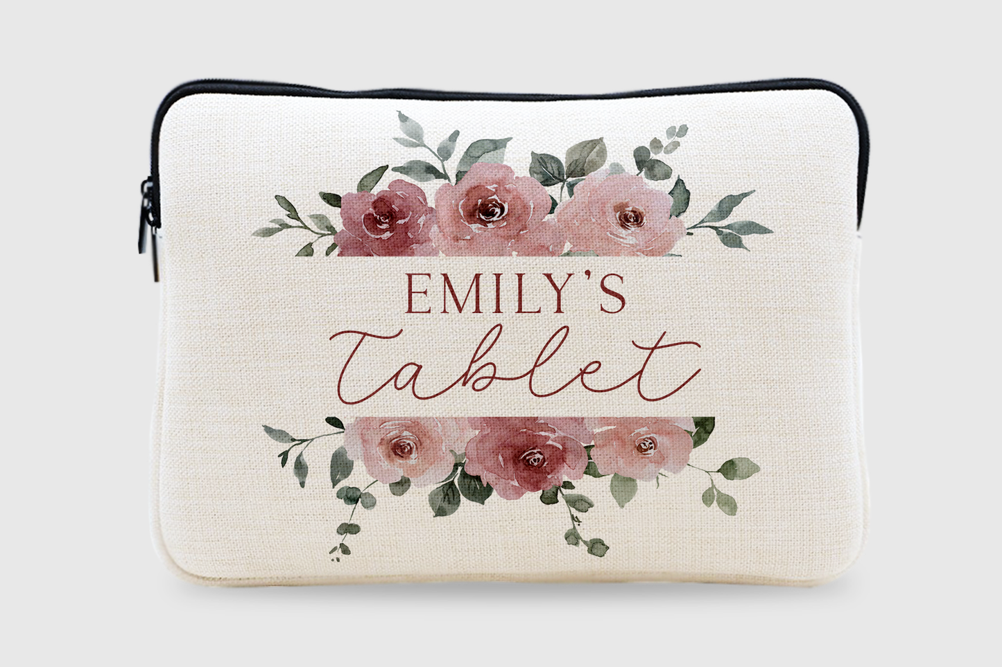 Floral Name Laptop Bag