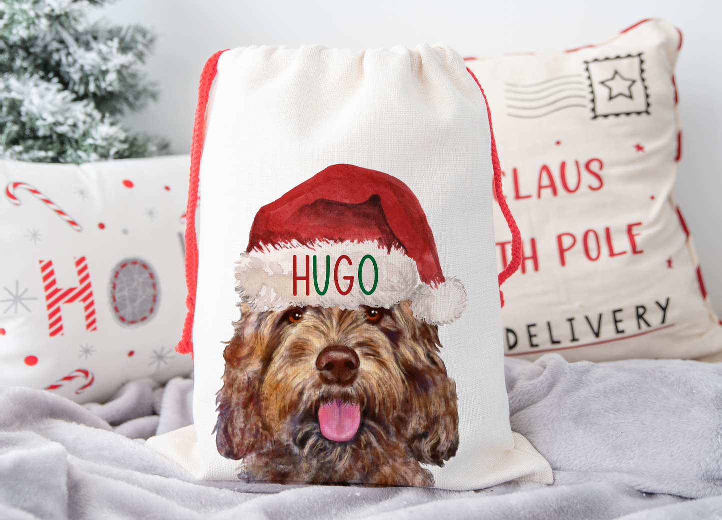Personalised Cockapoo Christmas Sack
