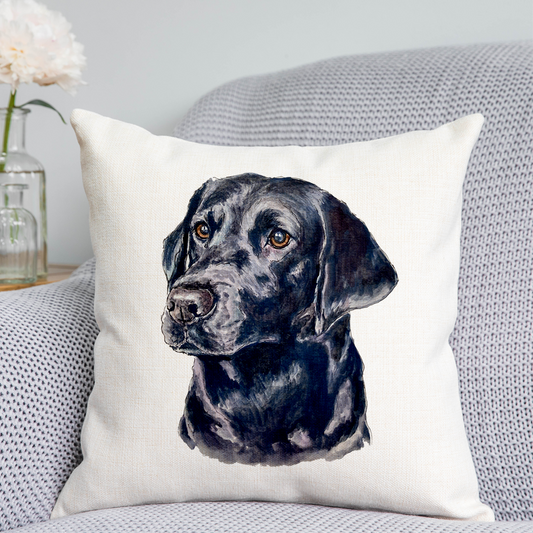 Black Labrador Cushion