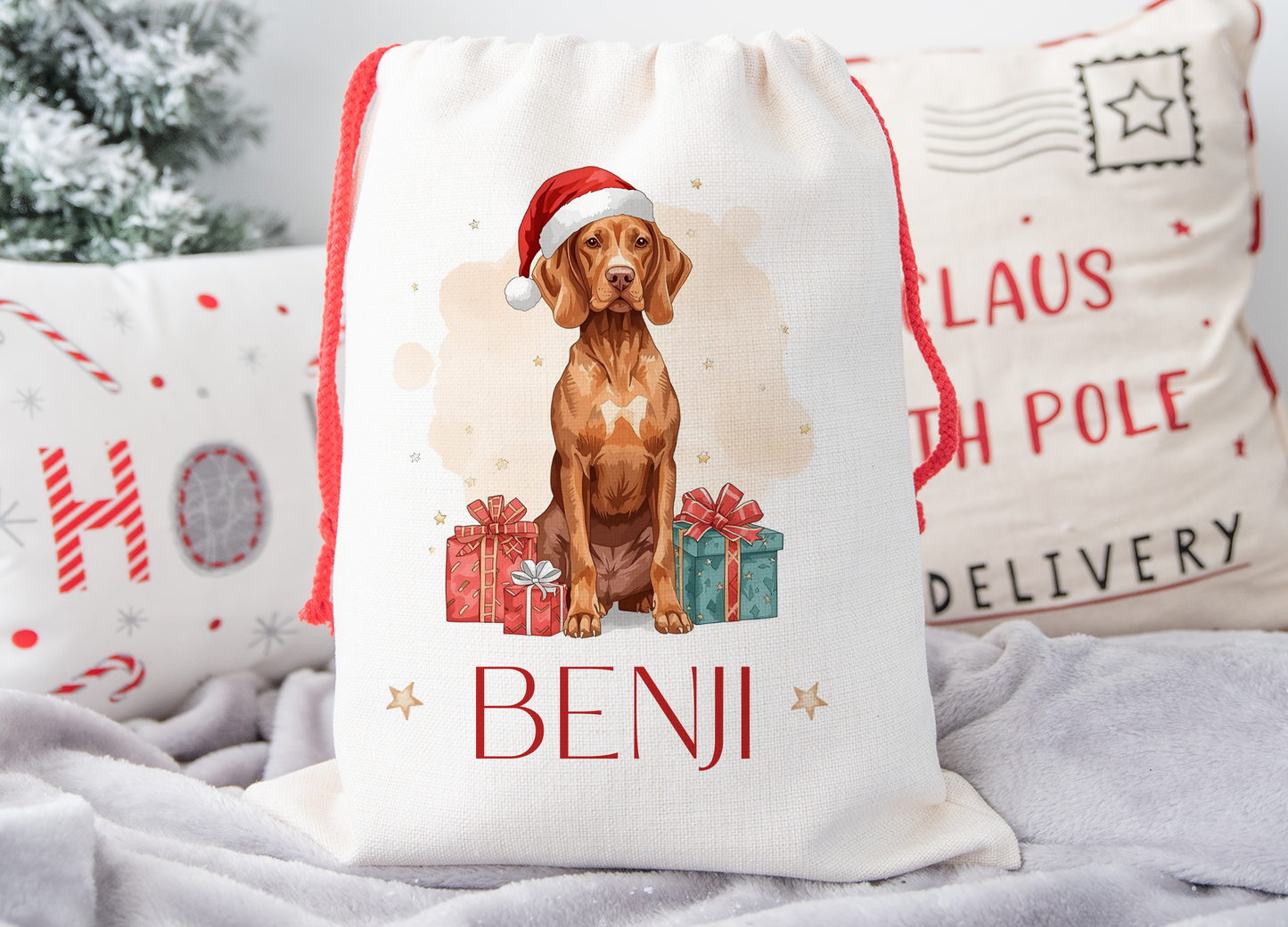 Vizsla Christmas Sack