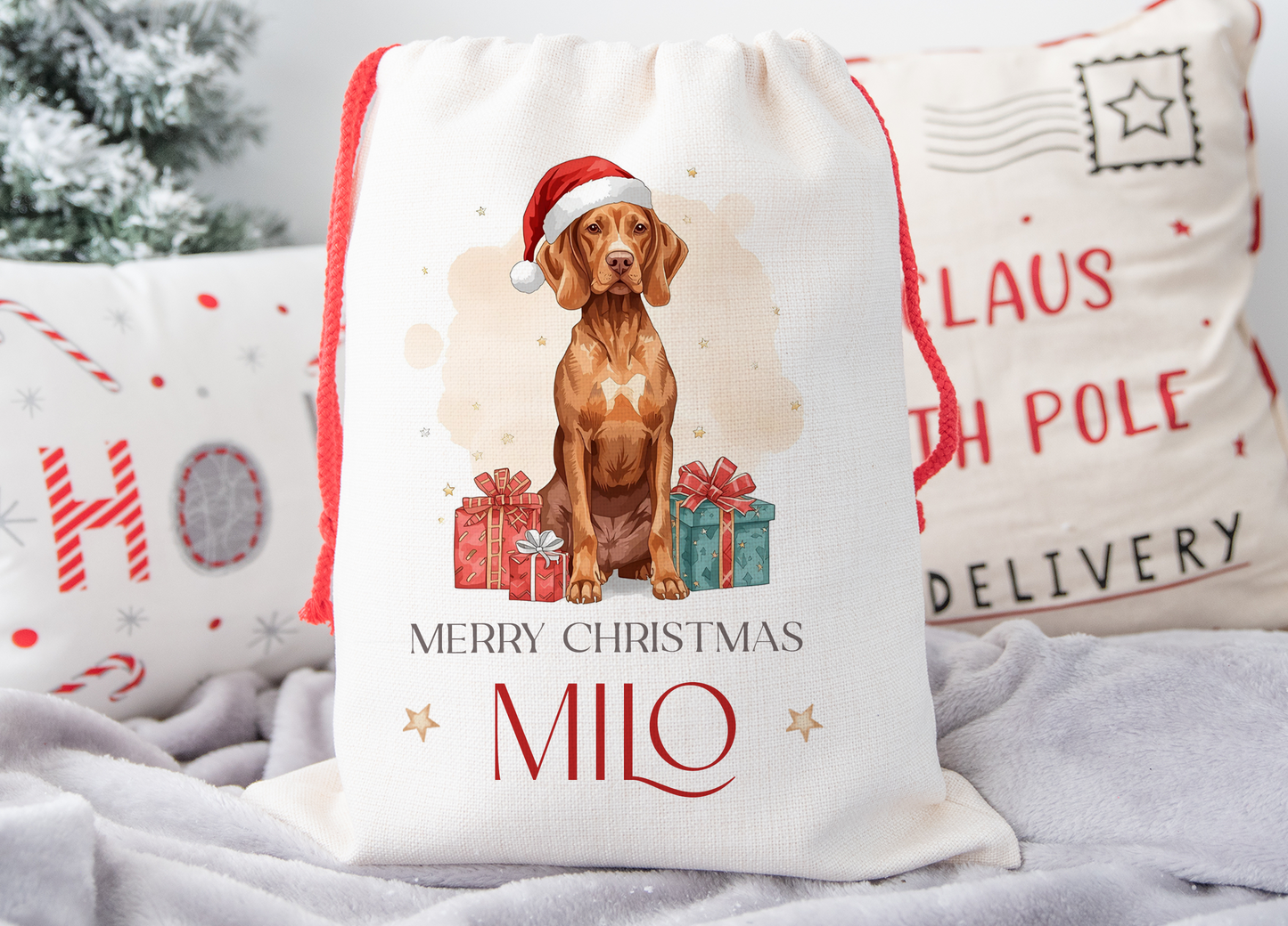 Vizsla Christmas Sack