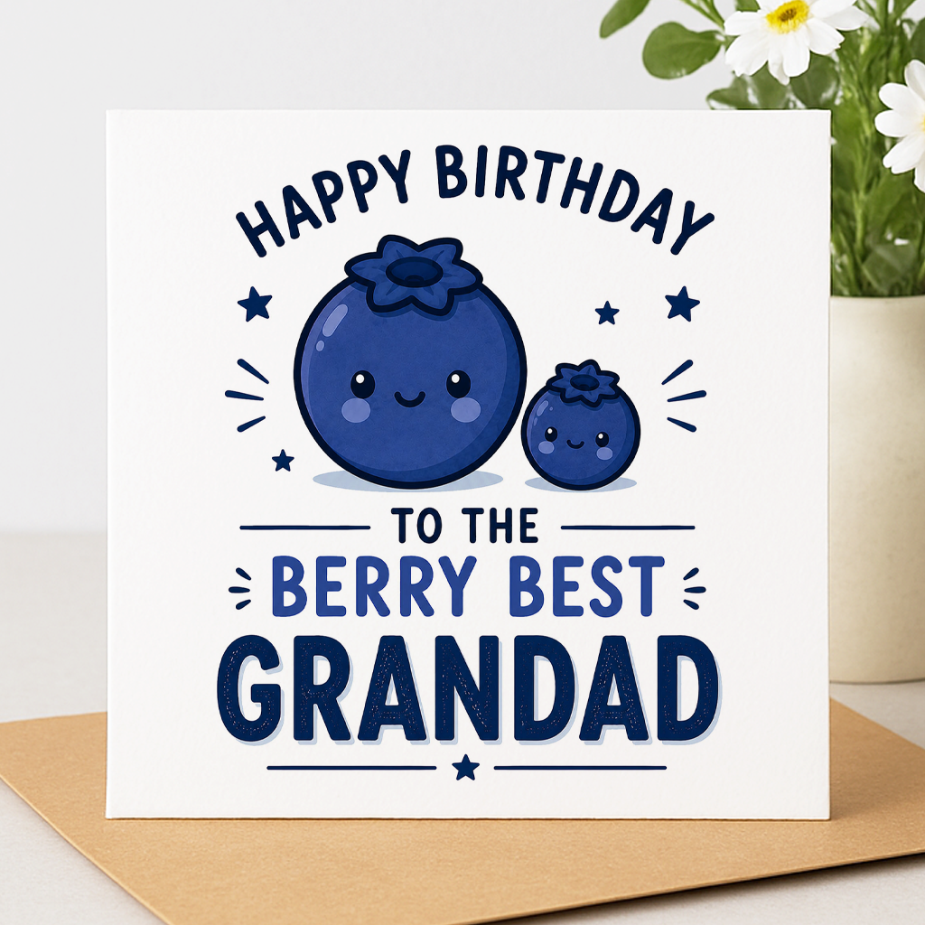 Berry Best Grandad Birthday Card