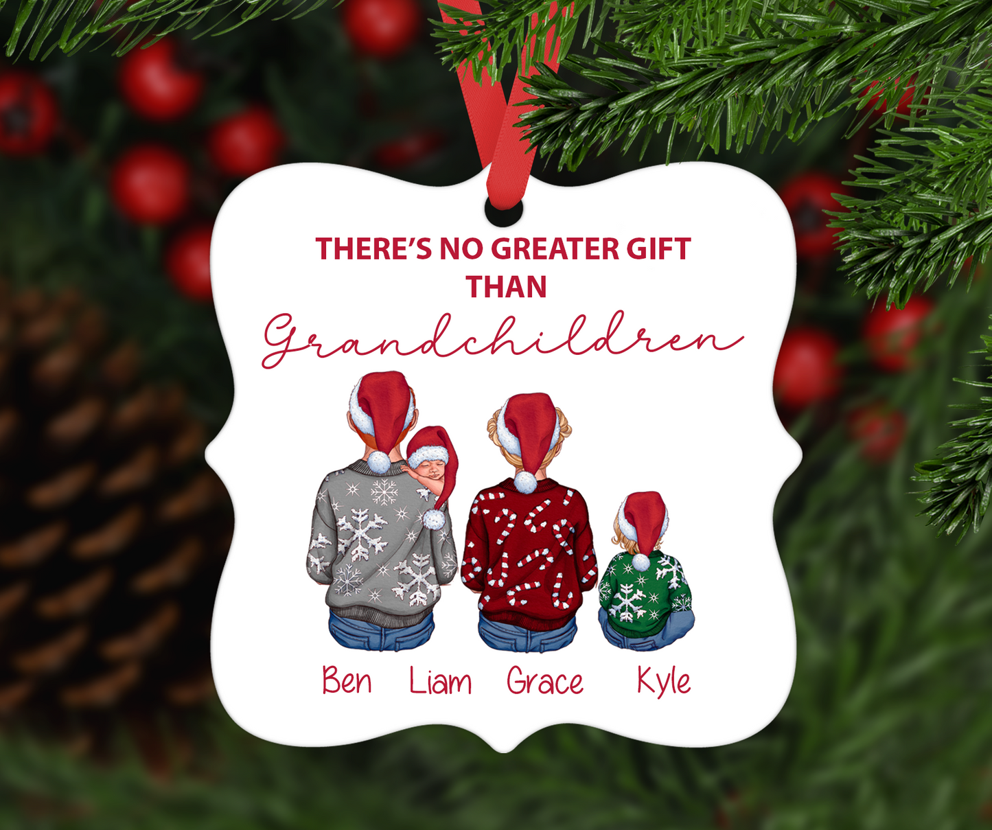 Personalised Grandchildren Bauble