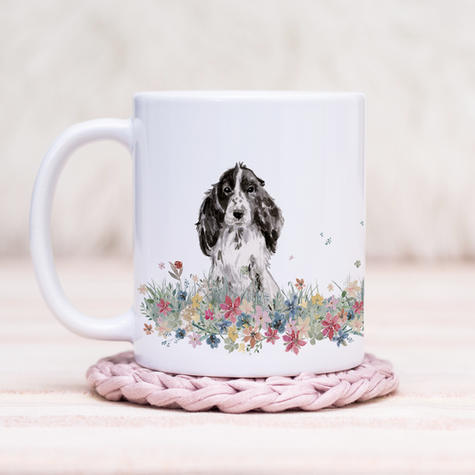 Cocker Spaniel Floral Wrap Mug