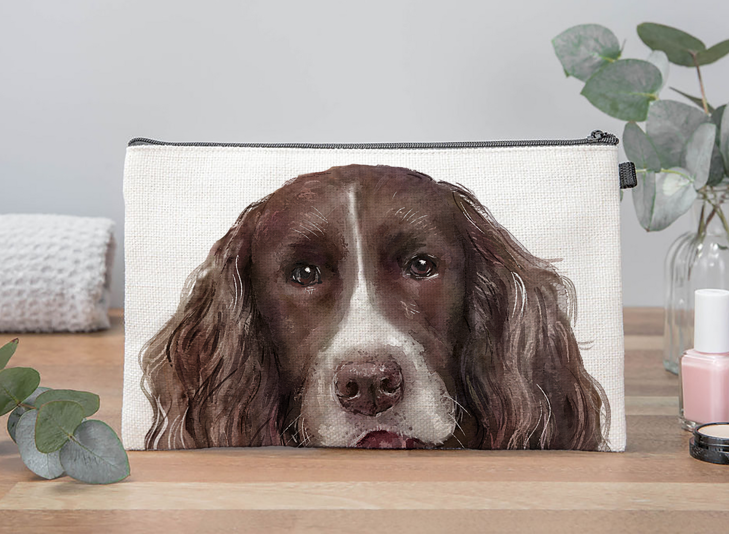 Springer Spaniel Makeup Bag