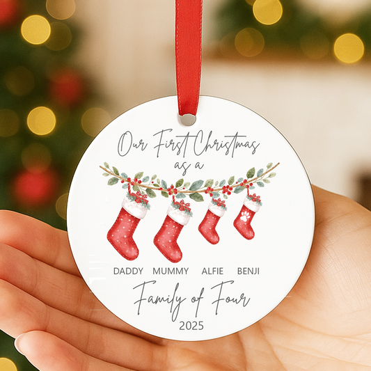 First Christmas as a Family of ....Decoration