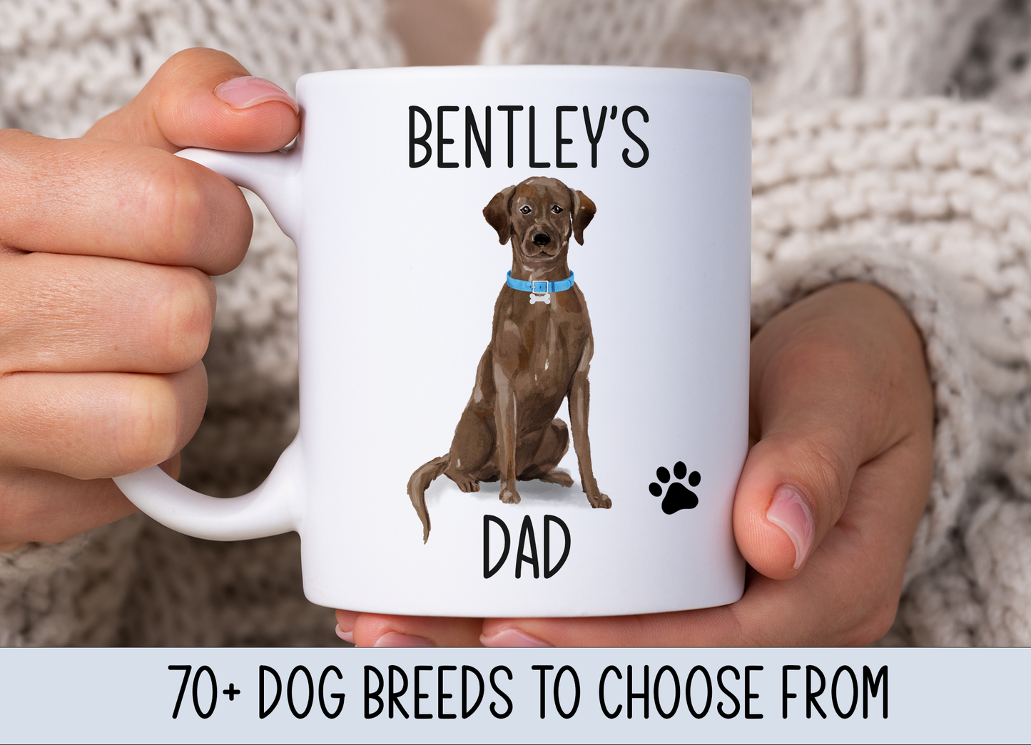 Dog Name Dad Mug (Lots of Dog Breeds to choose from)