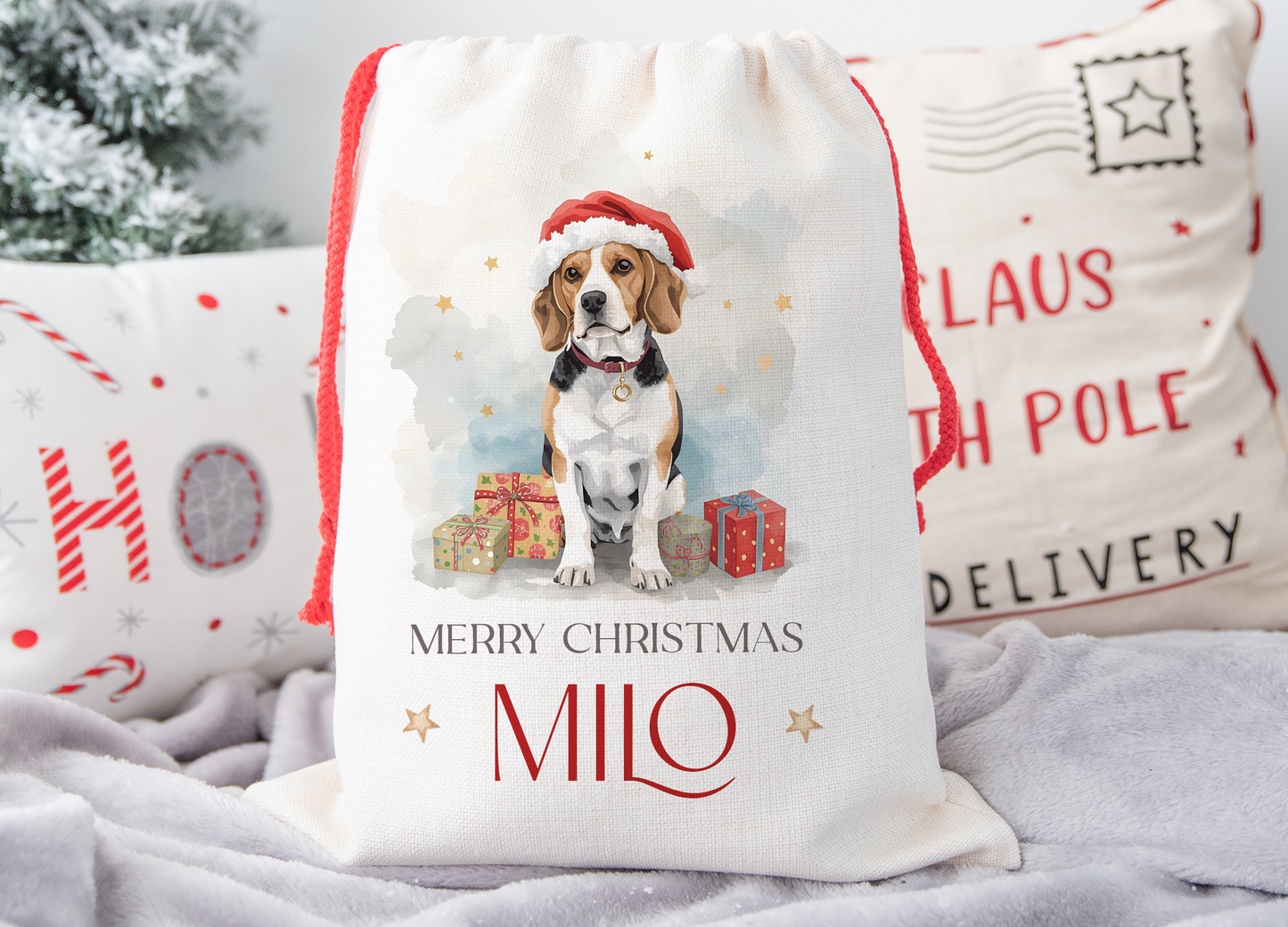 Beagle Christmas Sack