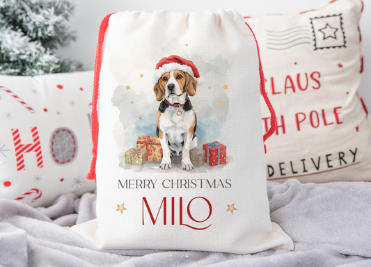 Beagle Christmas Sack
