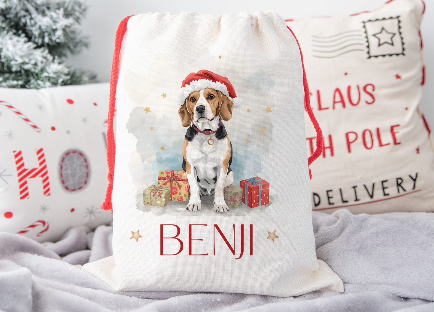 Beagle Christmas Sack