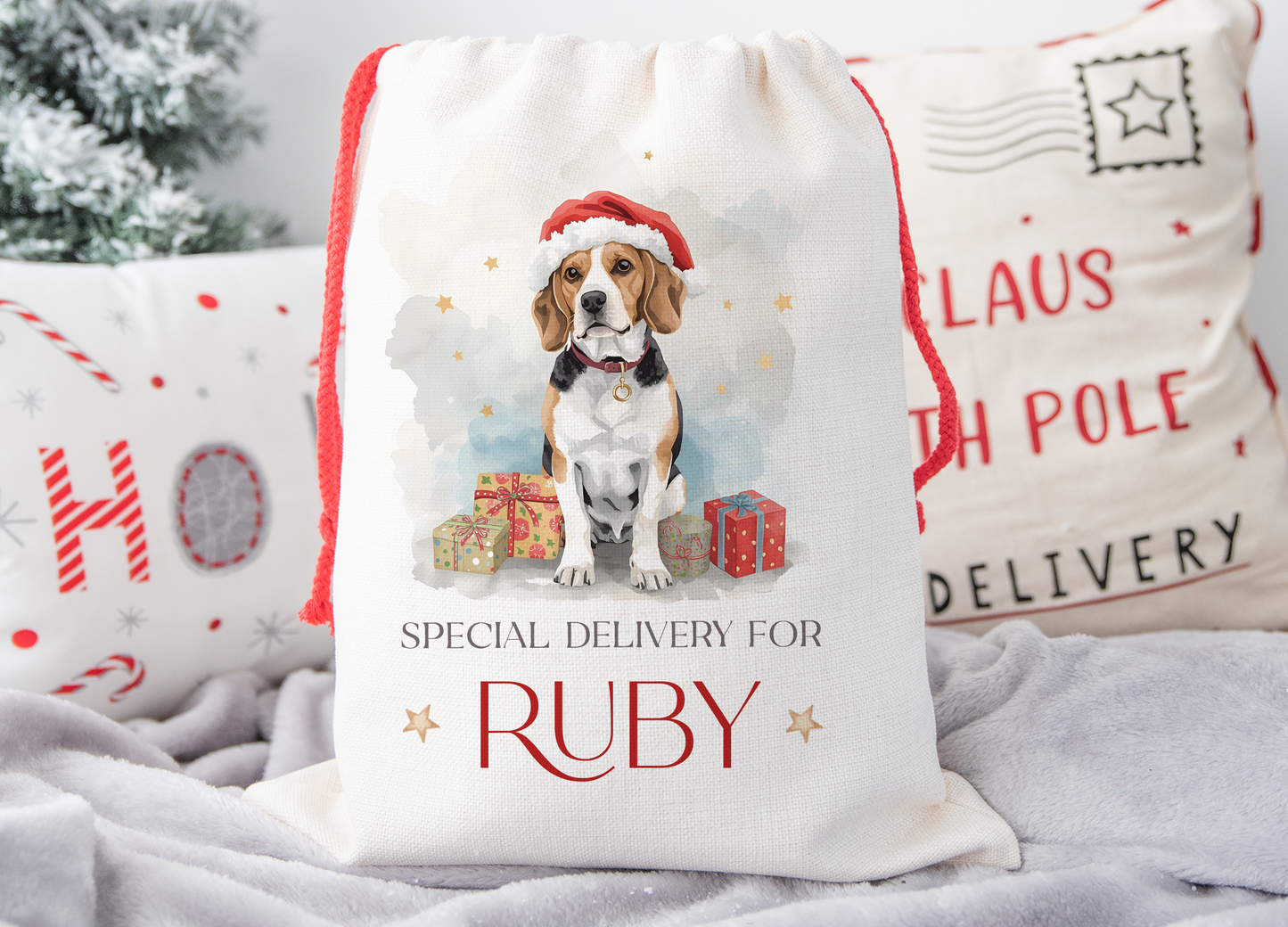 Beagle Christmas Sack