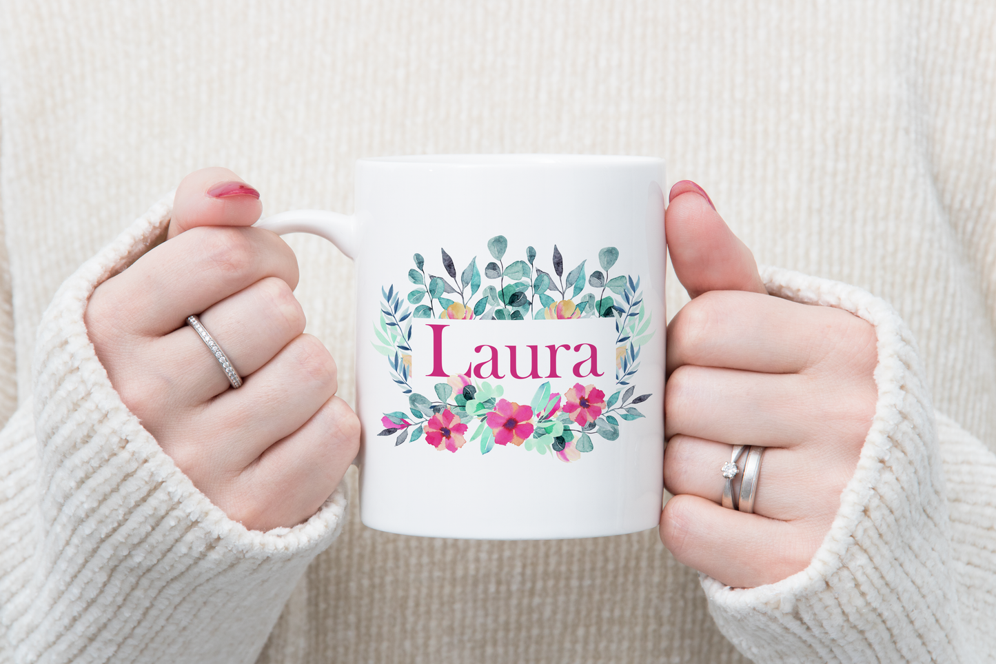 Floral Name Mug