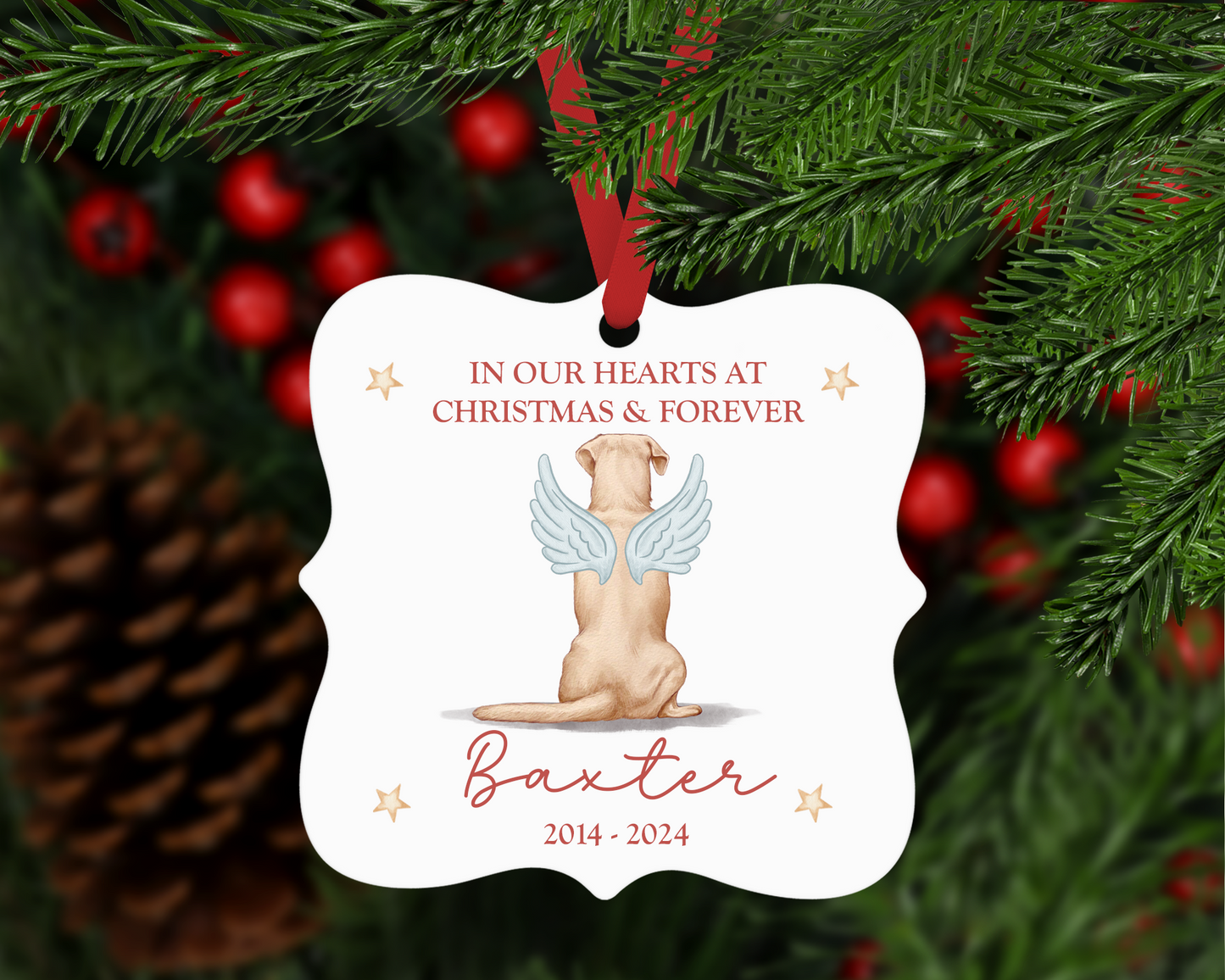 Personalised Dog Memorial Bauble